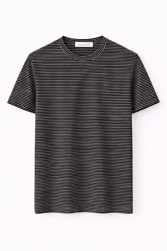 CLN-İNCE SIK ÇIZGILI TSHIRT BISIKLET YAKA