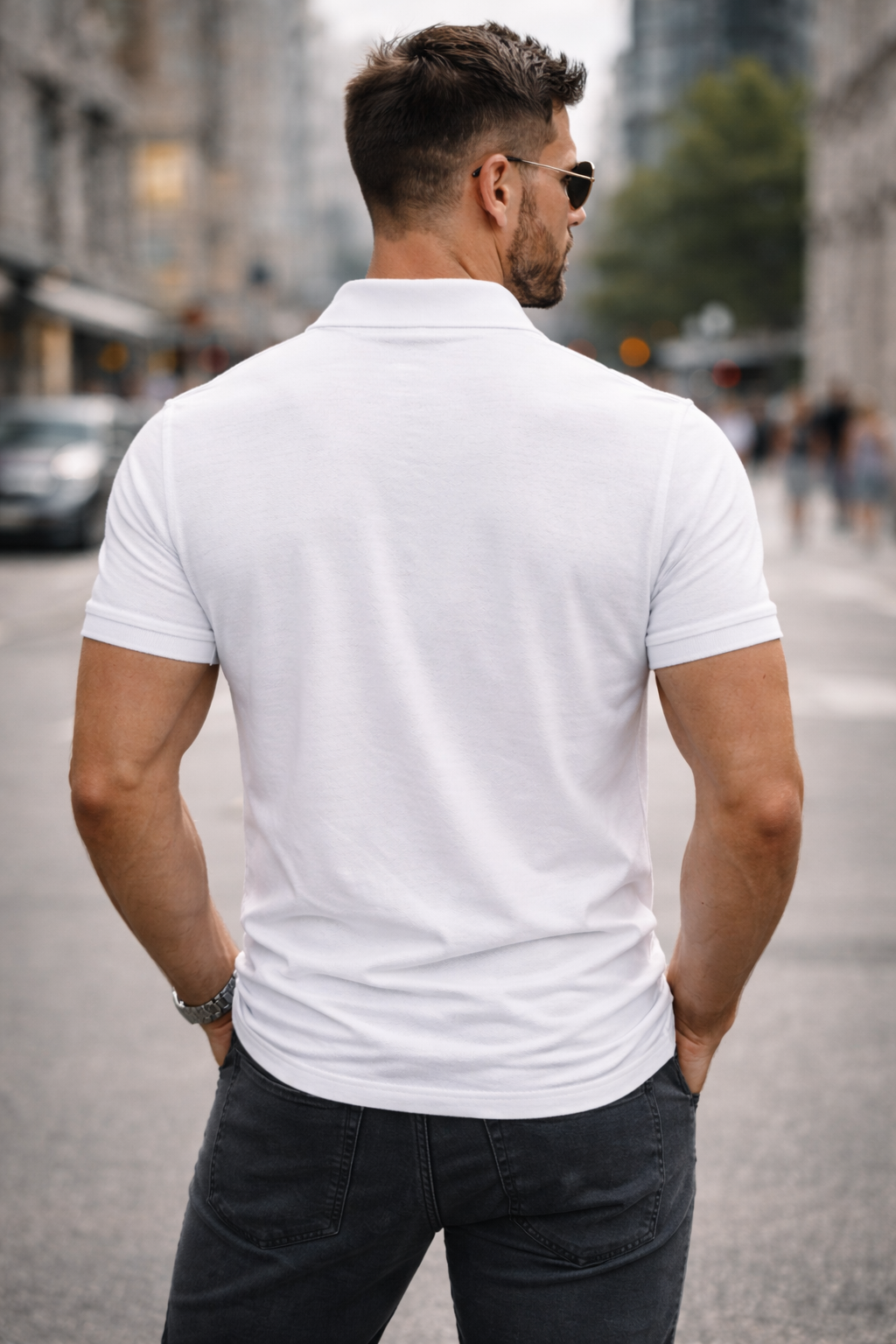 CLN-DUZ LOGOSUZ POLO YAKA T-SHIRT