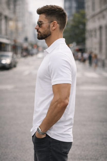 CLN-DUZ LOGOSUZ POLO YAKA T-SHIRT