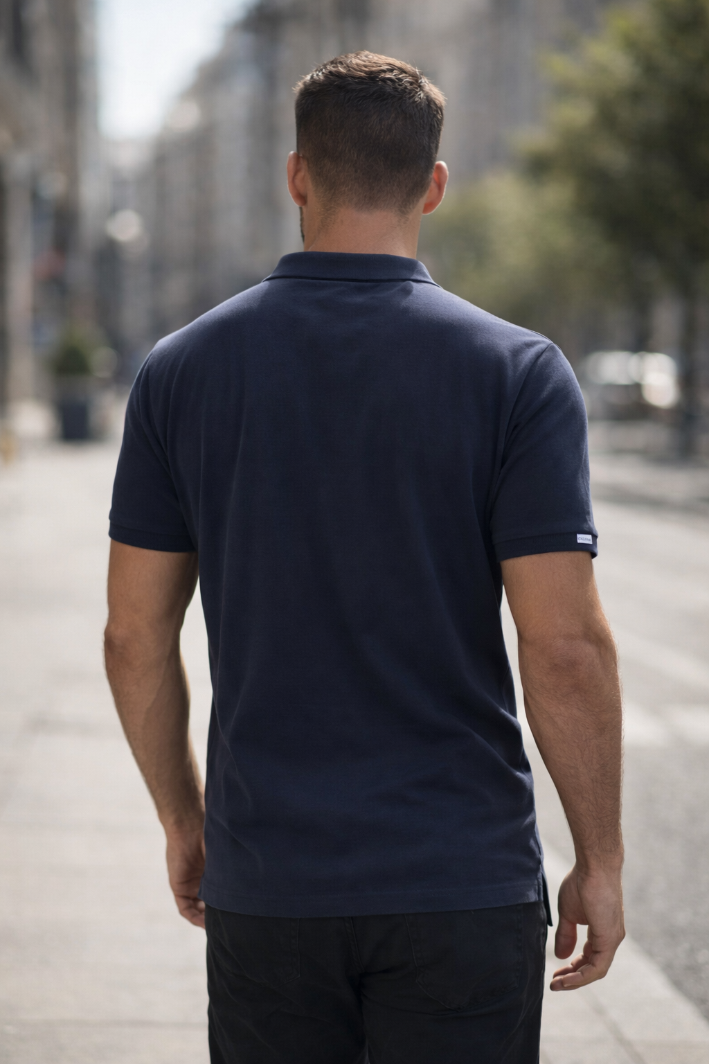 CLN-DUZ LOGOSUZ POLO YAKA T-SHIRT