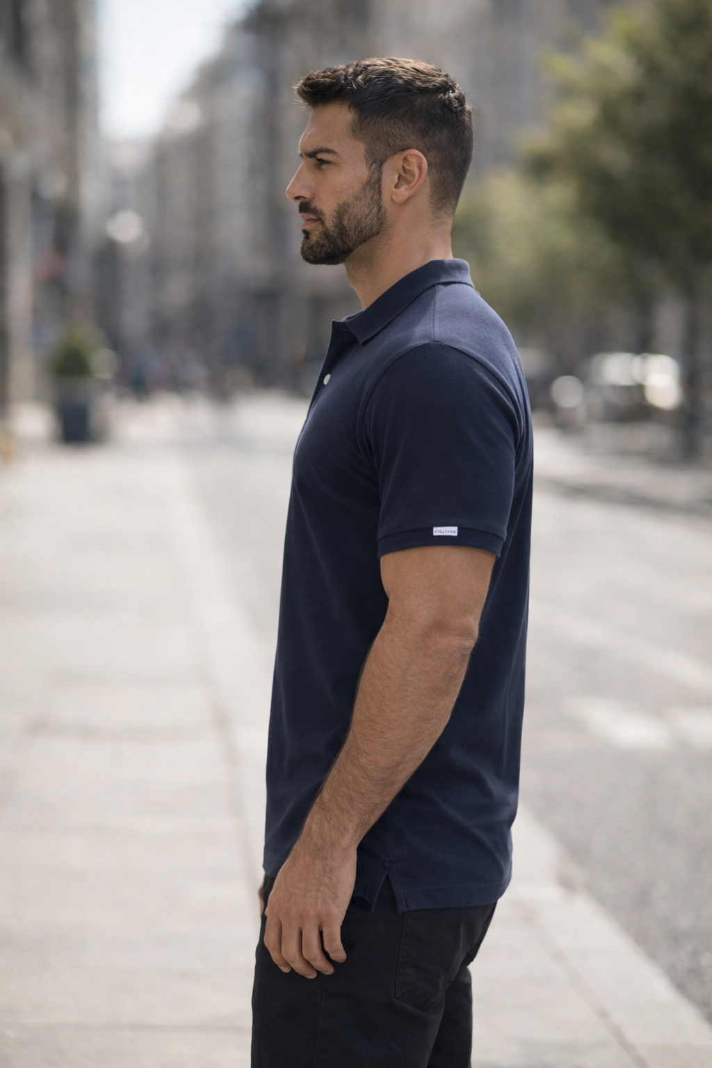 CLN-DUZ LOGOSUZ POLO YAKA T-SHIRT