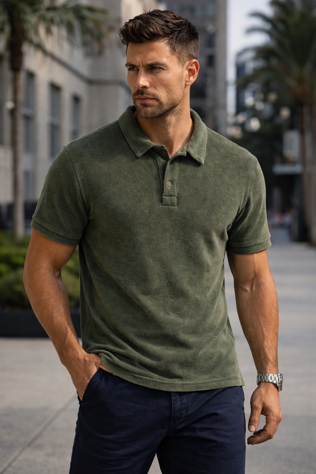 CLN- POLO YAKA HAVLU T-SHIRT