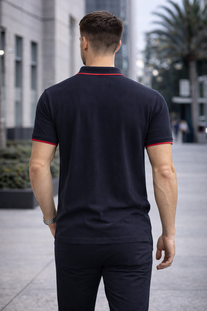 CLN-KOLU CIZGILI POLO YAKA TSHIRT