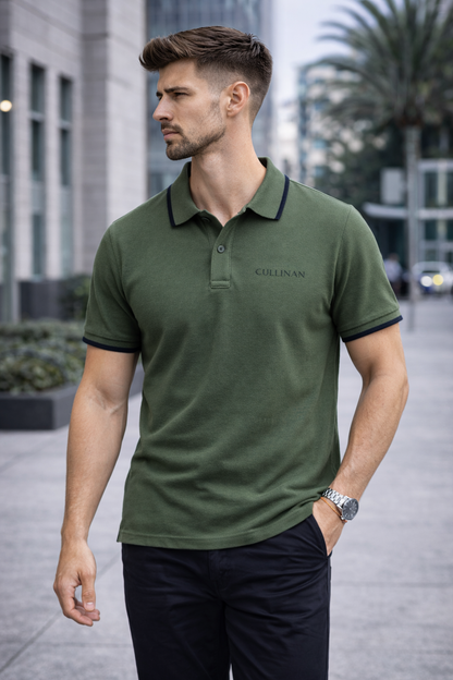 CLN-KOLU CIZGILI POLO YAKA TSHIRT