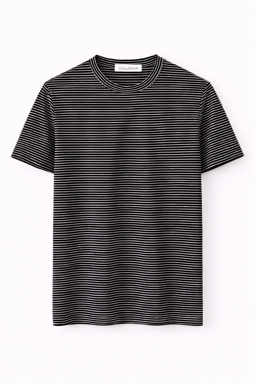 CLN-İNCE SIK ÇIZGILI T-SHIRT BISIKLET YAKA