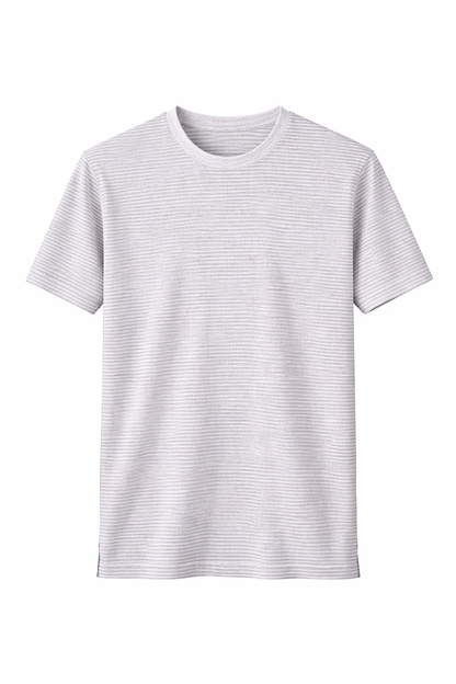 CLN-İNCE SIK ÇIZGILI T-SHIRT BISIKLET YAKA