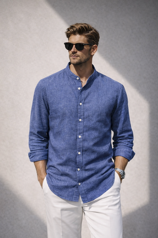 CLN- HAKIM YAKA KETEN GOMLEK